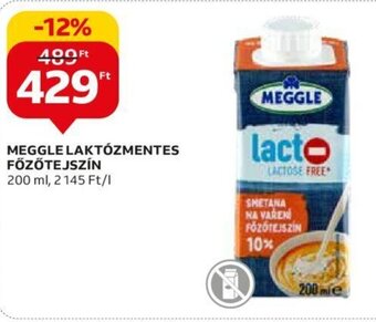 Auchan MEGGLE LAKTÓZMENTES FŐZŐTEJSZÍN 200 ml ajánlat