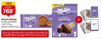 Auchan MILKA KEKSZ 132 / 175 g ajánlat