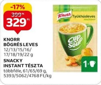 Auchan KNORR BÖGRÉS LEVES 12 - 22 g ajánlat