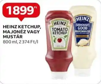 HEINZ KETCHUP, MAJONÉZ VAGY MUSTÁR 800 ml