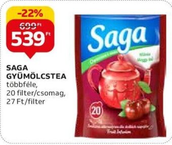 Auchan SAGA GYÜMÖLCSTEA 20 filter ajánlat
