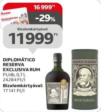 Auchan DIPLOMÁTICO RESERVA EXCLUSIVA RUM 0,7 l ajánlat