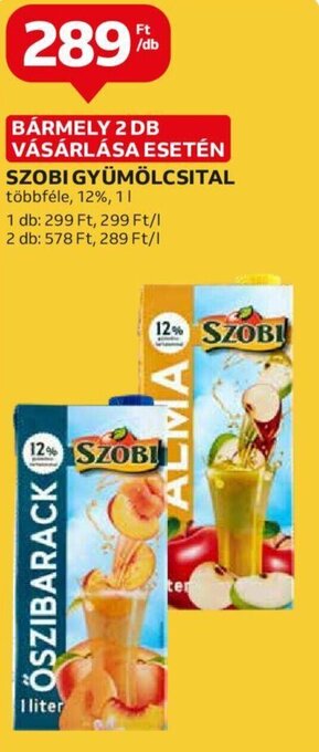 Auchan SZOBI GYÜMÖLCSITAL 1 l ajánlat