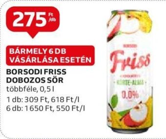 Auchan BORSODI FRISS DOBOZOS SÖR 0,5 l ajánlat