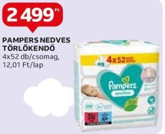 Auchan PAMPERS NEDVES TÖRLŐKENDŐ 4 x 52 db ajánlat