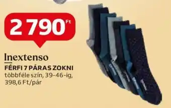 Auchan Inextenso FÉRFI 7 PÁRAS ZOKNI ajánlat