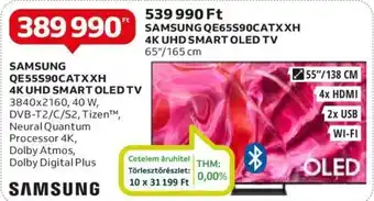 Auchan SAMSUNG QE55S90CATXXH 4K UHD SMART OLED TV 1 db ajánlat