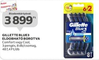 Auchan GILLETTE BLUE3 ELDOBHATÓ BOROTVA 8 db ajánlat