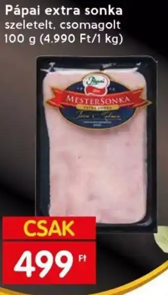 Spar Pápai extra sonka 100 g ajánlat