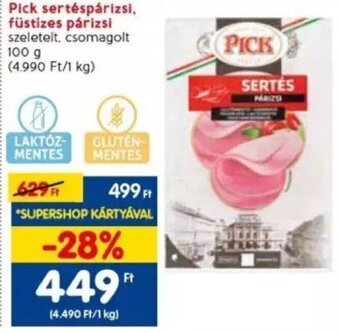 Spar Pick sertéspárizsi, füstizes párizsi 100 g ajánlat