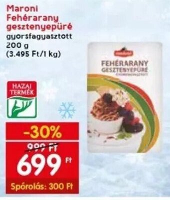 Spar Maroni Fehérarany gesztenyepüré 200 g ajánlat