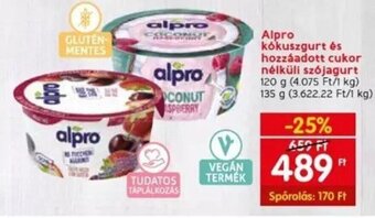 Spar Alpro kókuszgurt stb. 120 / 135 g ajánlat