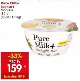 Spar Pure Milk+ joghurt 150 g ajánlat