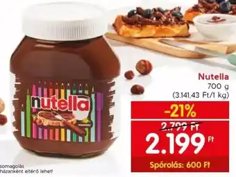 Spar Nutella 700 g ajánlat