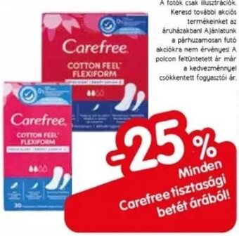 Spar Minden Carefree tisztasági betét árából! ajánlat