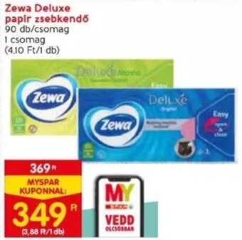 Spar Zewa Deluxe papír zsebkendő 90 db ajánlat