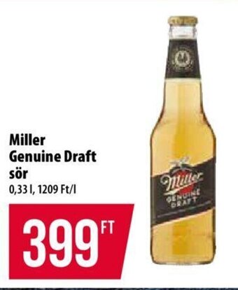 Coop Miller Genuine Draft sör 0,33 l ajánlat