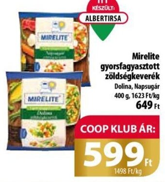 Mirelite gyorsfagyasztott zöldségkeverék 400 g
