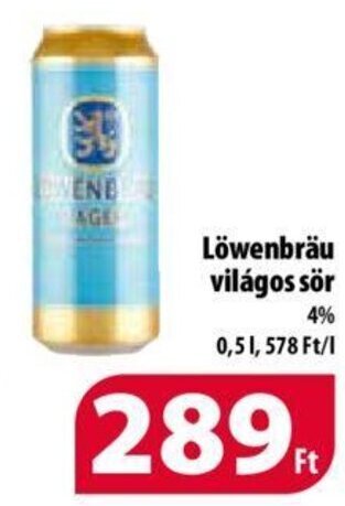 Coop Löwenbräu világos sör 0,5 l ajánlat