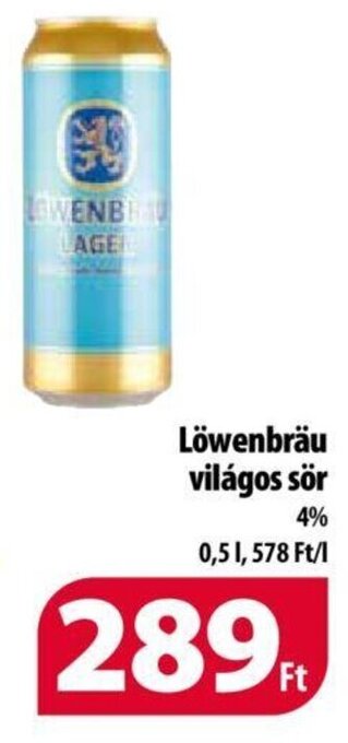 Coop Löwenbräu világos sör 0,5 l ajánlat