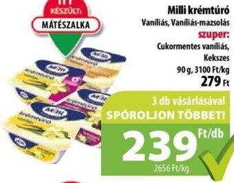 Coop Milli krémtúró 90 g ajánlat