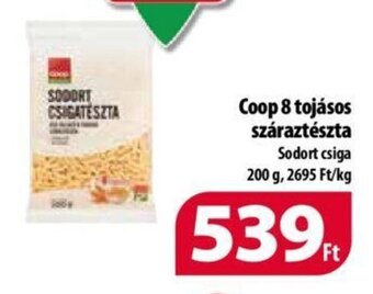 Coop Coop 8 tojásos száraztészta 200 g ajánlat
