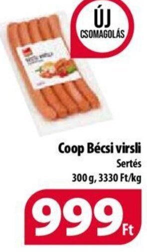 Coop Coop Bécsi virsli 300 g ajánlat