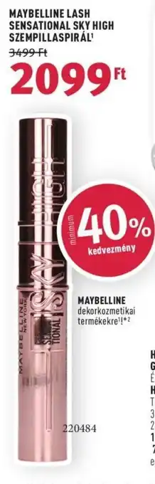 MAYBELLINE LASH SENSATIONAL SKY HIGH SZEMPILLASPIRÁL 1 db