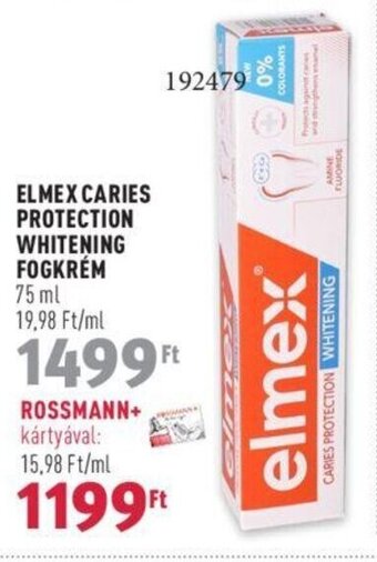 Rossmann ELMEX CARIES PROTECTION WHITENING FOGKRÉM 75 ml ajánlat