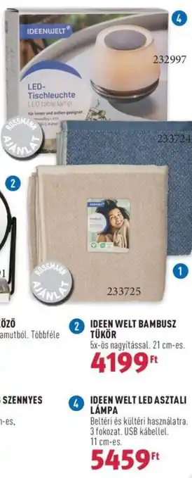 IDEEN WELT LED ASZTALI LÁMPA 1 db
