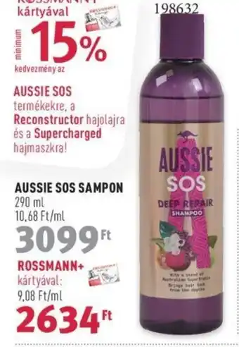 Rossmann AUSSIE SOS SAMPON 290 ml ajánlat