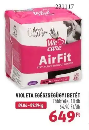 Rossmann VIOLETA EGÉSZSÉGÜGYI BETÉT 10 db ajánlat