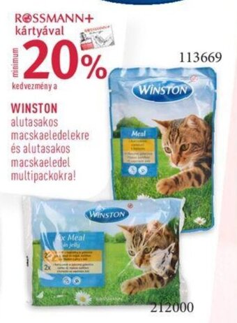 Rossmann WINSTON alutasakos macskaeledelekre stb. ajánlat