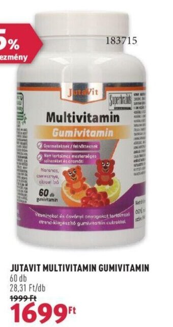 Rossmann JUTAVIT MULTIVITAMIN GUMIVITAMIN 60 db ajánlat