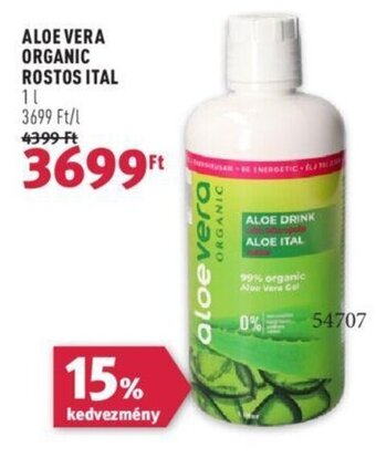 Rossmann ALOE VERA ORGANIC ROSTOS ITAL 1 l ajánlat