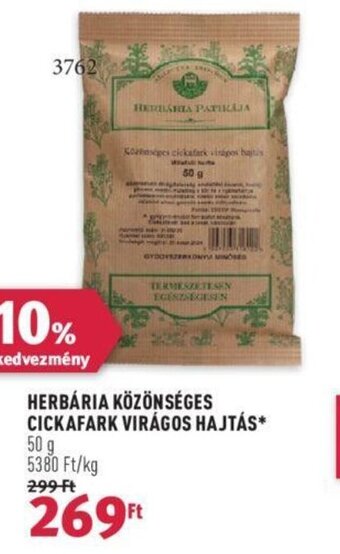 Rossmann HERBÁRIA KÖZÖNSÉGES CICKAFARK VIRÁGOS HAJTÁS 50 g ajánlat
