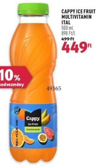 Rossmann CAPPY ICE FRUIT MULTIVITAMIN ITAL 500 ml ajánlat