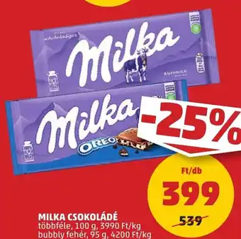 PENNY MILKA CSOKOLÁDÉ 100 / 95 g ajánlat