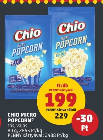 PENNY CHIO MICRO POPCORN 80 g ajánlat