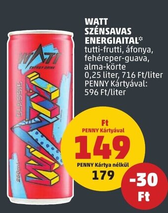 PENNY WATT SZÉNSAVAS ENERGIAITAL 0,25 l ajánlat