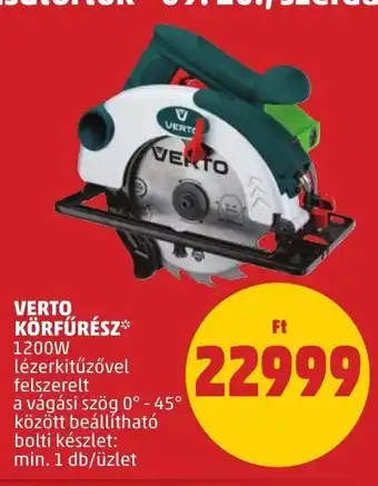 VERTO KÖRFŰRÉSZ 1 db