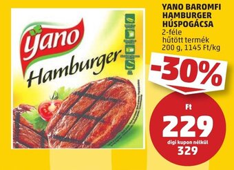PENNY YANO BAROMFI HAMBURGER HÚSPOGÁCSA 200 g ajánlat