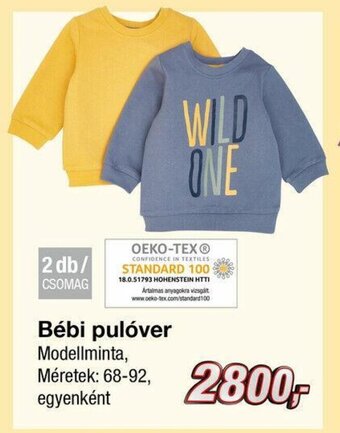 Bébi pulóver 2 db