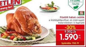 Spar Füstölt hátsó csülök 1 kg ajánlat