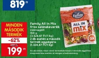 Spar Family All In Mix friss salátakeverék 150 g ajánlat