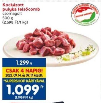Spar Kockázott pulyka felsőcomb 500 g ajánlat