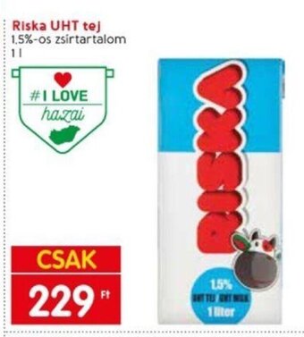 Spar Riska UHT tej 1 l ajánlat