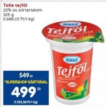 Spar Tolle tejföl 325 g ajánlat