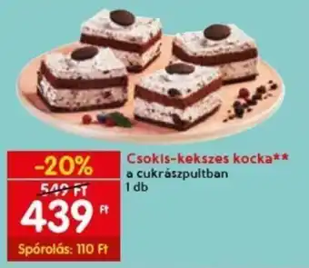 Csokis-kekszes kocka 1 db