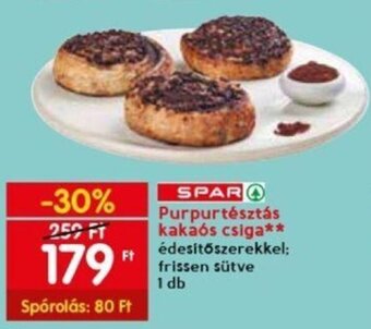 Spar SPAR Purpurtésztás kakaós csiga 1 db ajánlat